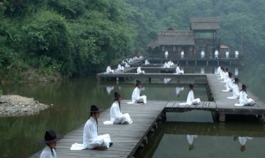 Korean Monks Meditating